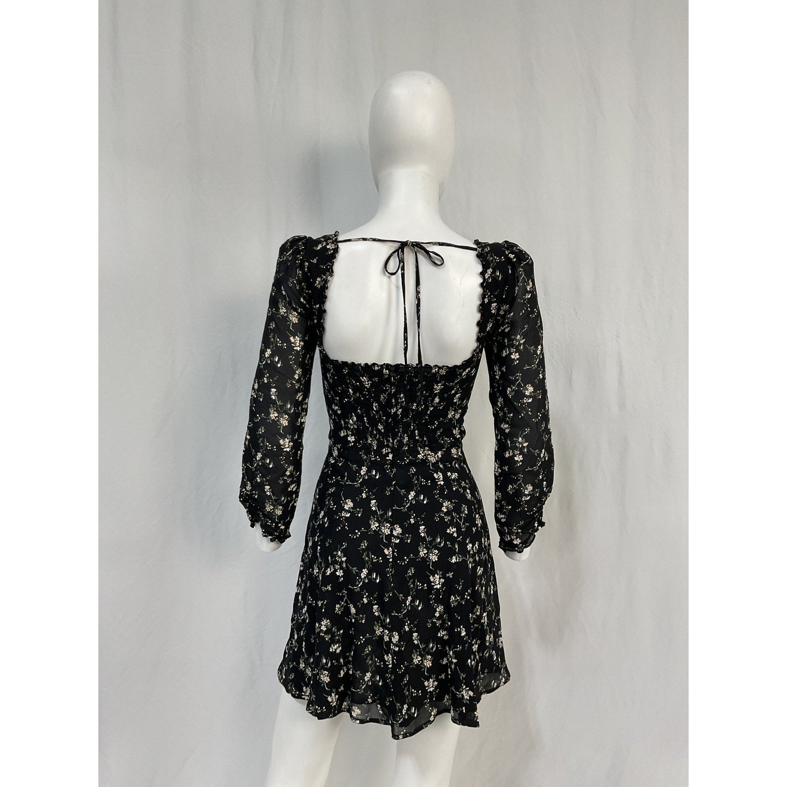Reformation 'Remi' Black Viscose Dress Size 0
