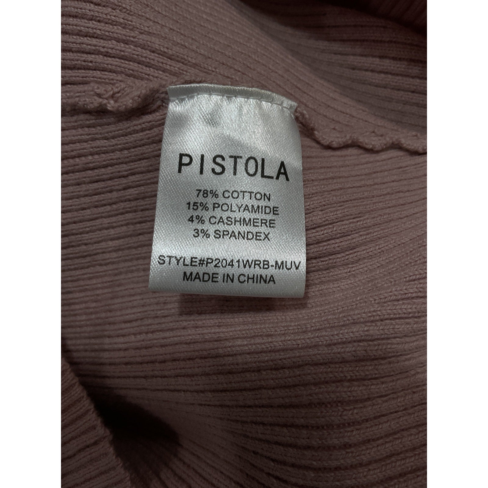 Pistola Denim 'Tiff' Pink Sweetheart Neck Sweater Size L