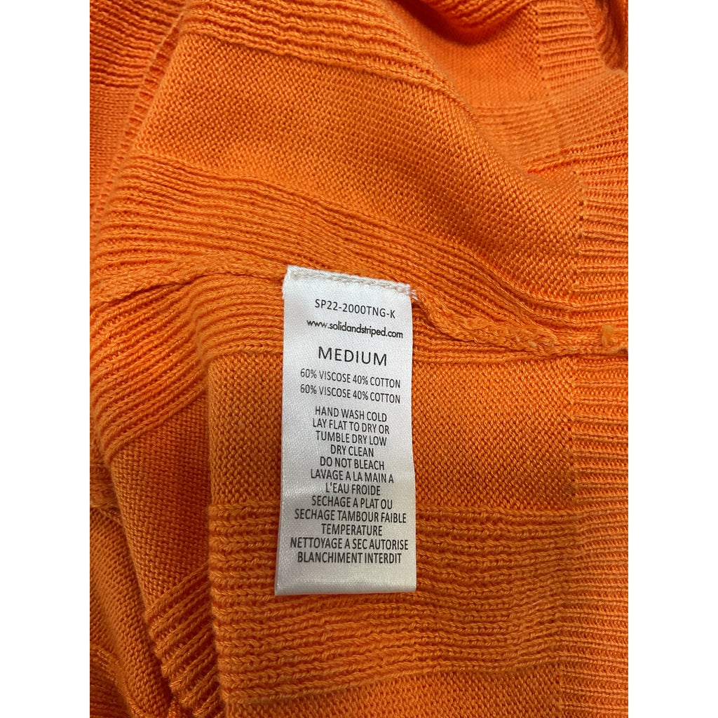Solid & Striped Orange The Cropped Carson Rib Knit Tank Top Size M