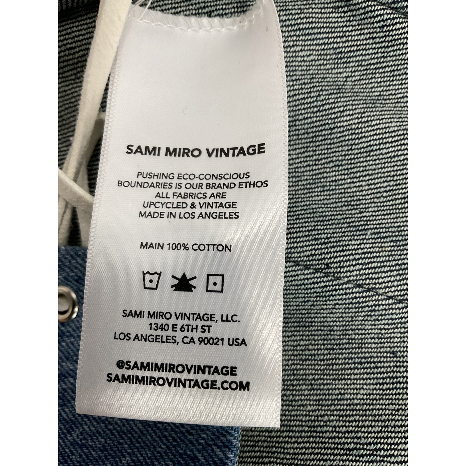Sami Miro Vintage 'Corset' Blue Grommet Lace Up Top Size XS
