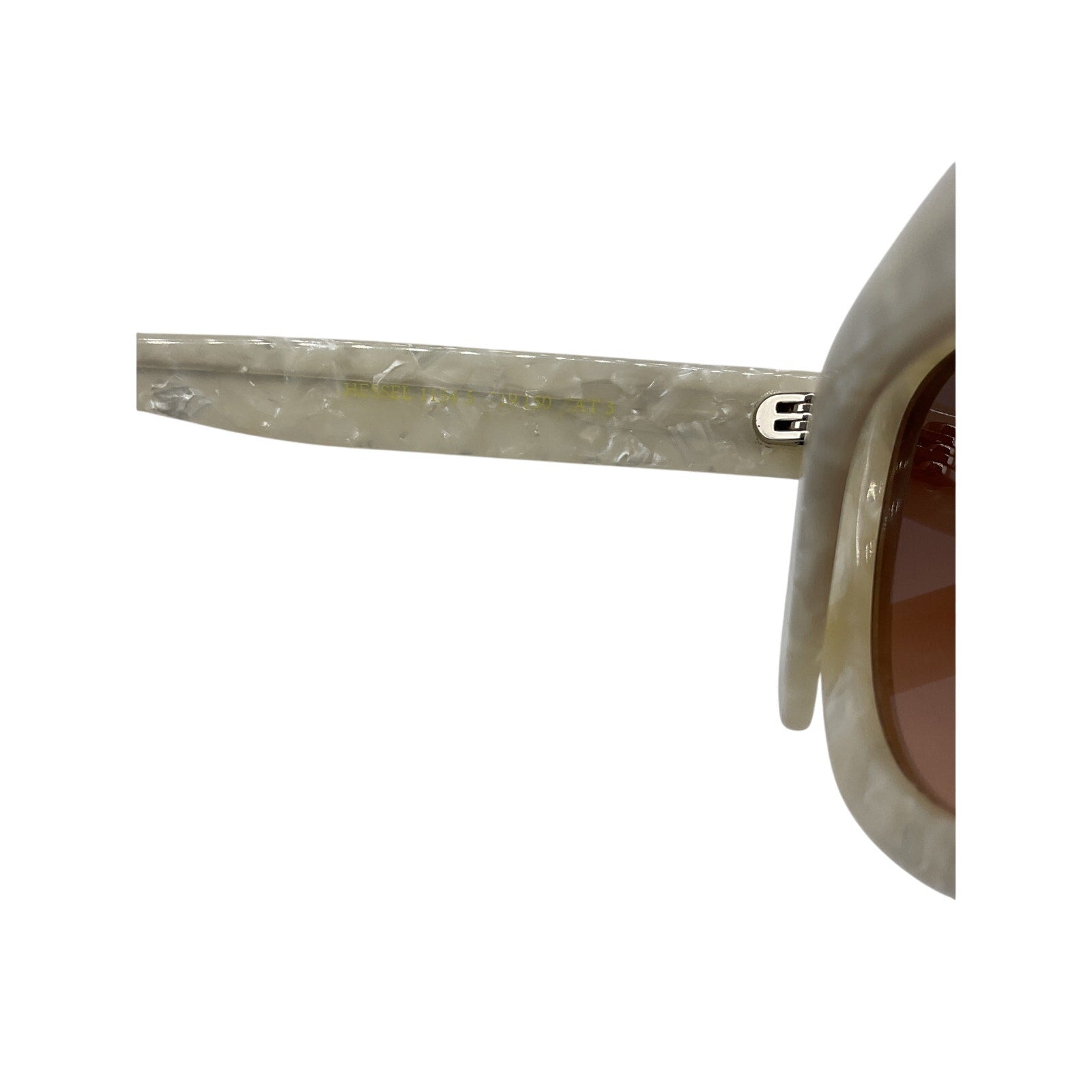 Loveshackfancy 'Hessel' Beige Acetate Sunglasses Size OS