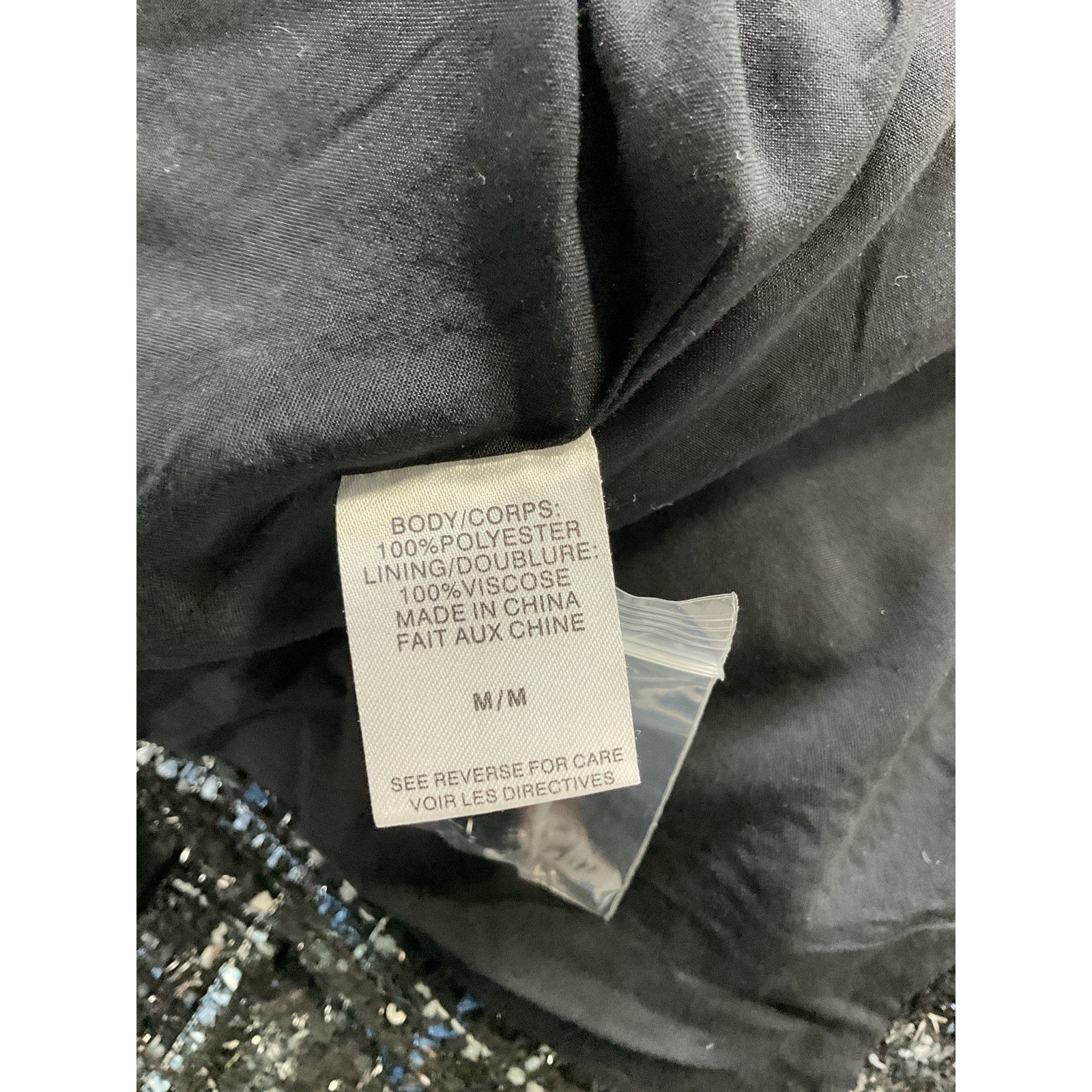 Cami Nyc 'Ash' Black Tweed Jacket Size M