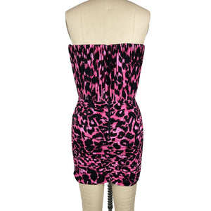 Alex Perry Ruched Pink Axton Mini Dress Size UK 8 / US 4 NWT