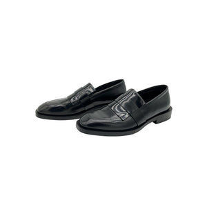 Stuart Weitzman Brushed Black Royce Kiltie Loafers Size 9.5