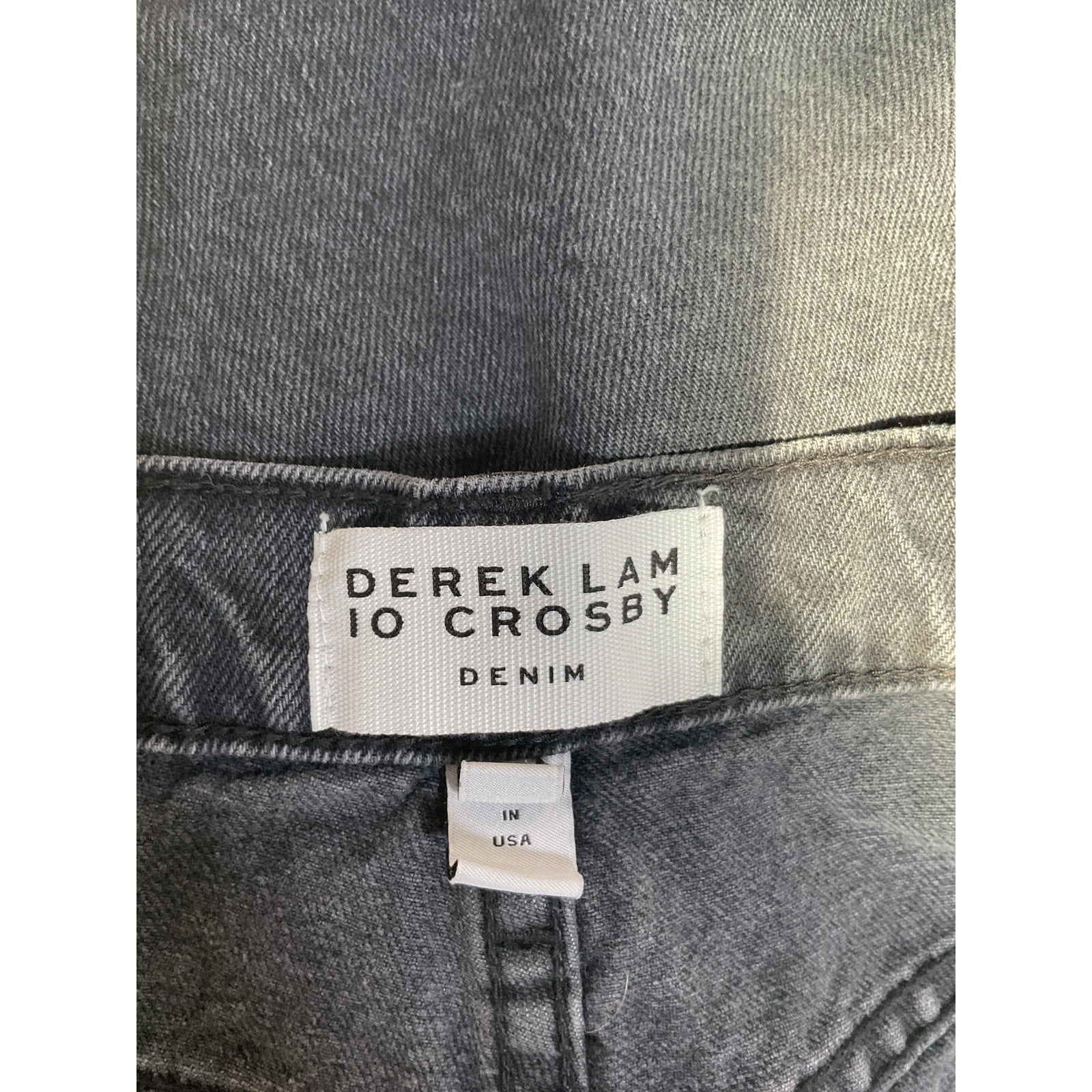 Derek Lam 10 Crosby 'Ana' Grey Asymmetrical Denim Mini Skirt Size 26
