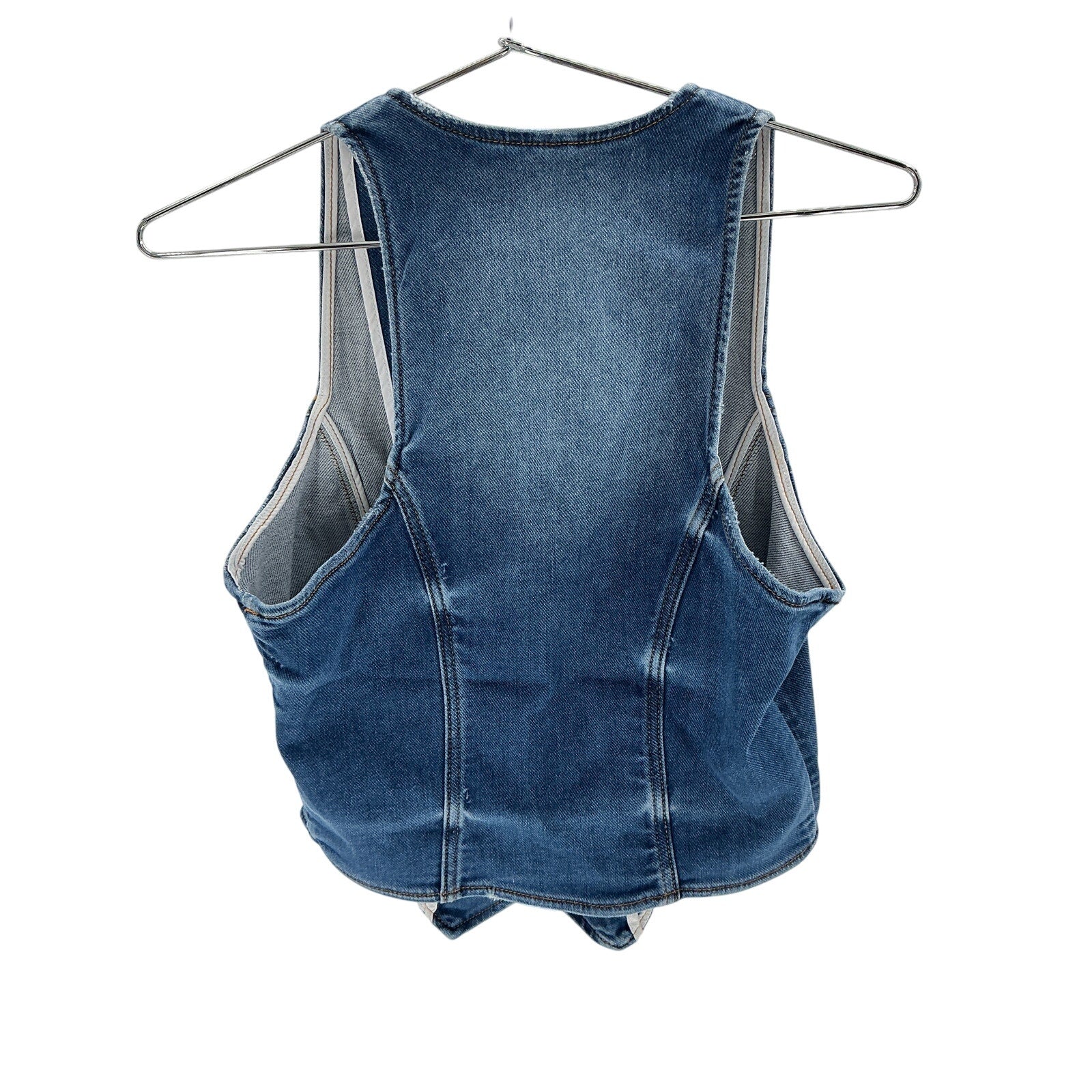 Ser.O.Ya 'Taylor' Blue Cotton Denim Vest Size M