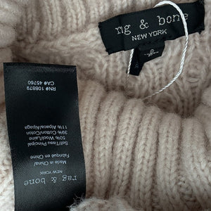 Rag And Bone Cable Knit Beige Elizabeth Turtleneck Sweater Size S
