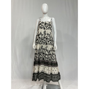 Reistor 'Reg' Black Strappy Tiered Maxi Dress Size M