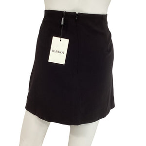 Bardot Sleek Black Malene Mini Skirt Size 12 NWT