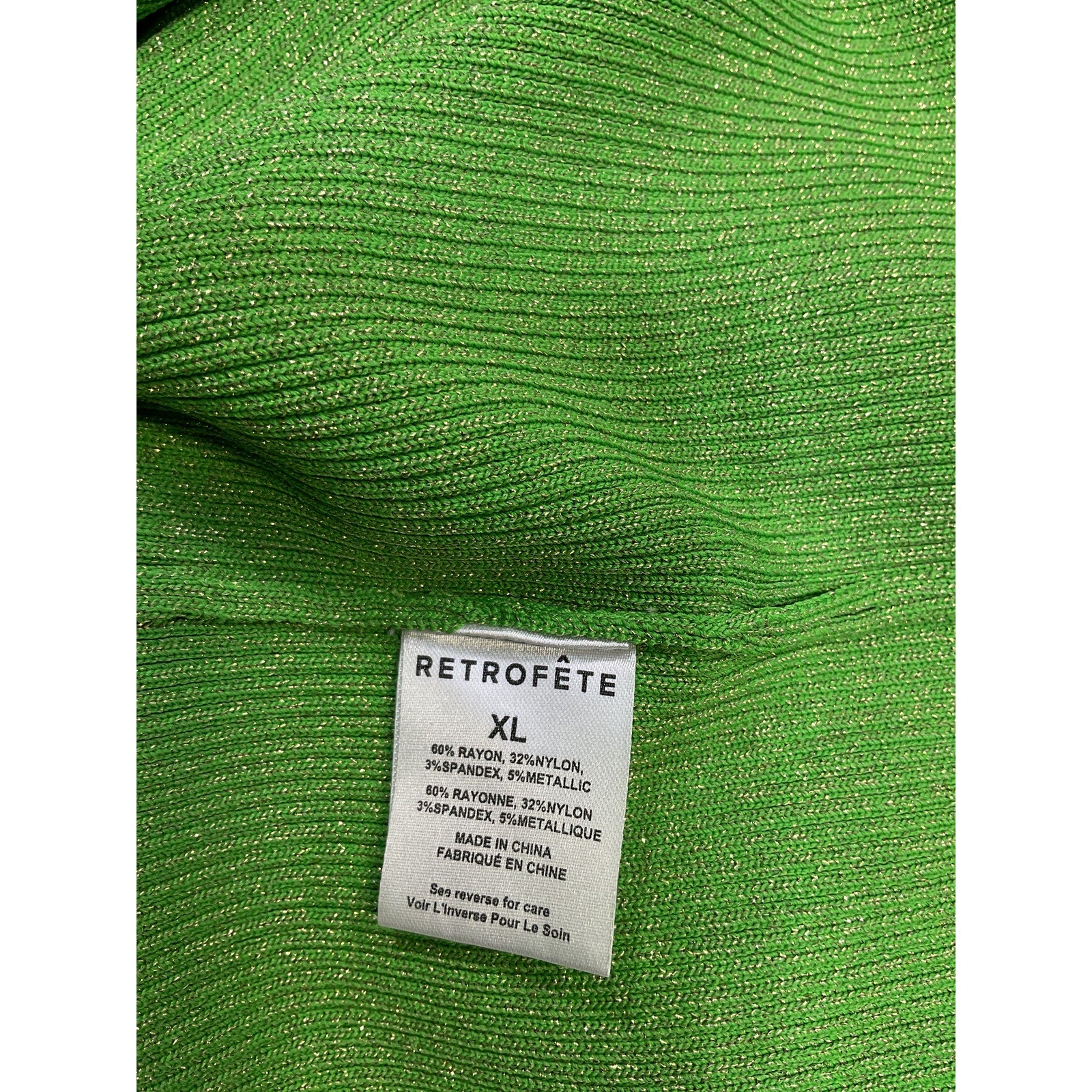 Retrofete 'Eloisa' Green Back Cut Out Halterneck Dress Size XL