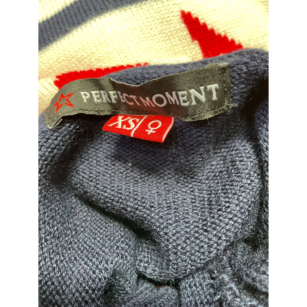 Perfect Moment Red Merino Wool Chopper Sweater Size XS