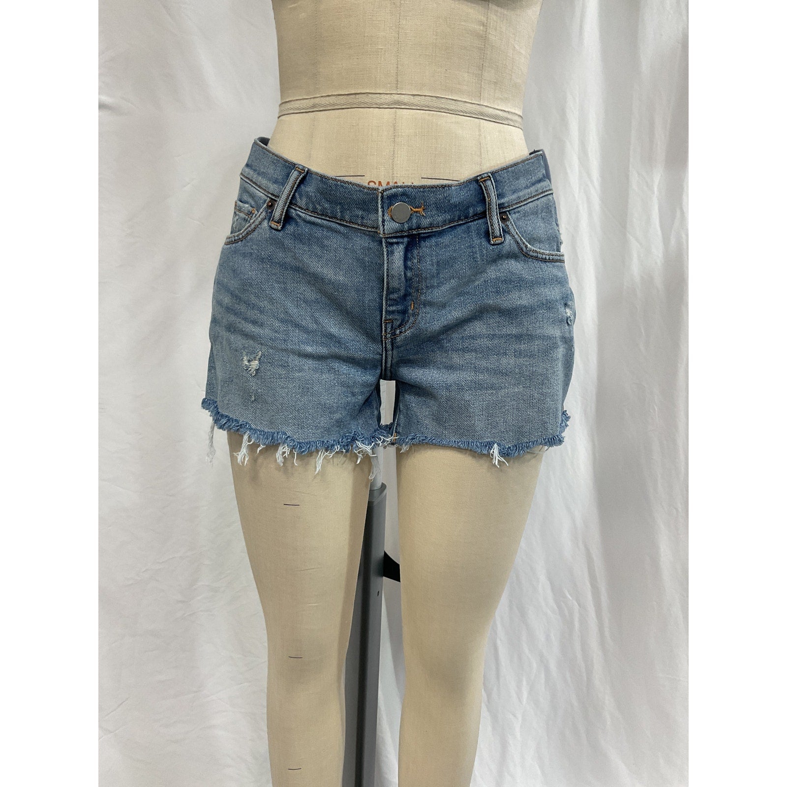 Hatch 'The Cut Off' Maternity Blue Denim Short Size 25