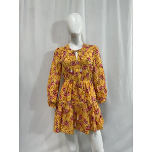 Farm Rio 'Banana' Yellow Sunshine Mini Dress Size S
