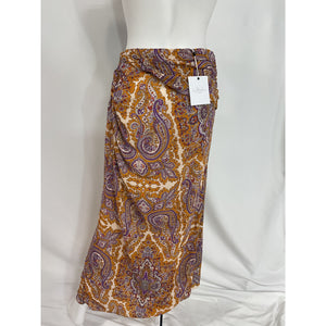 L'Academie 'Wildler' Brown Chiffon Midi Skirt Size M - NWT