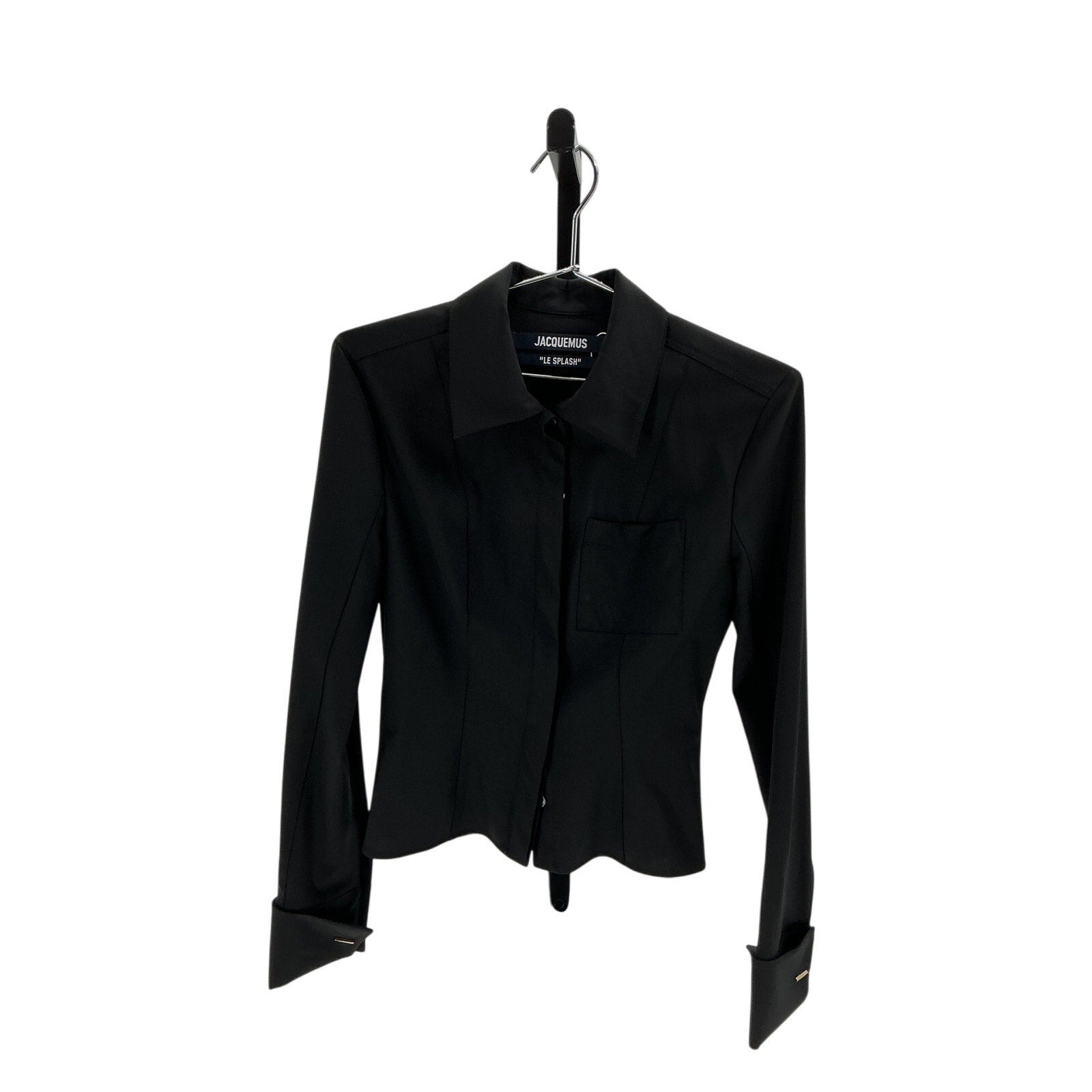 Jacquemus 'Pina' Black Wool Stretch Shirt Size 36