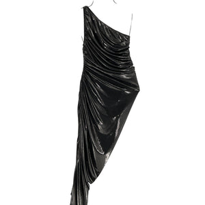 Norma Kamali Ruched Black Diana Gown Size S