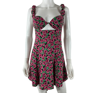 For Love & Lemons 'Giulia' Pink Viscose Mini Dress Size S