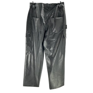 Helsa Faux Leather Black Cargo Pants Size M