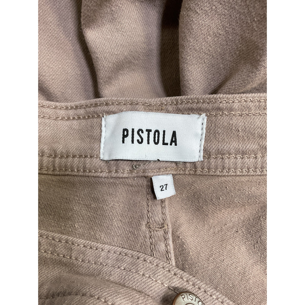 Pistola 'Penny' Pink Cotton High Rise Wide Leg Jean Size 27