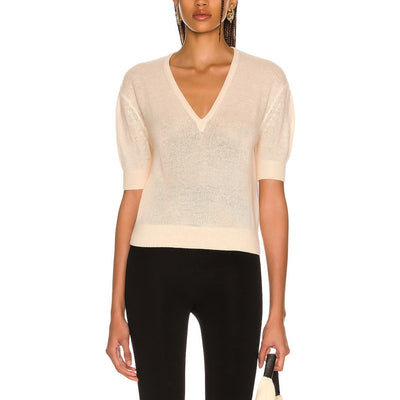 Khaite 'Sierra' Cream Cashmere Sweater Size S