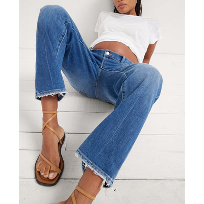 Hatch Relaxed Blue Boyfriend Maternity Denim Jeans Size 27
