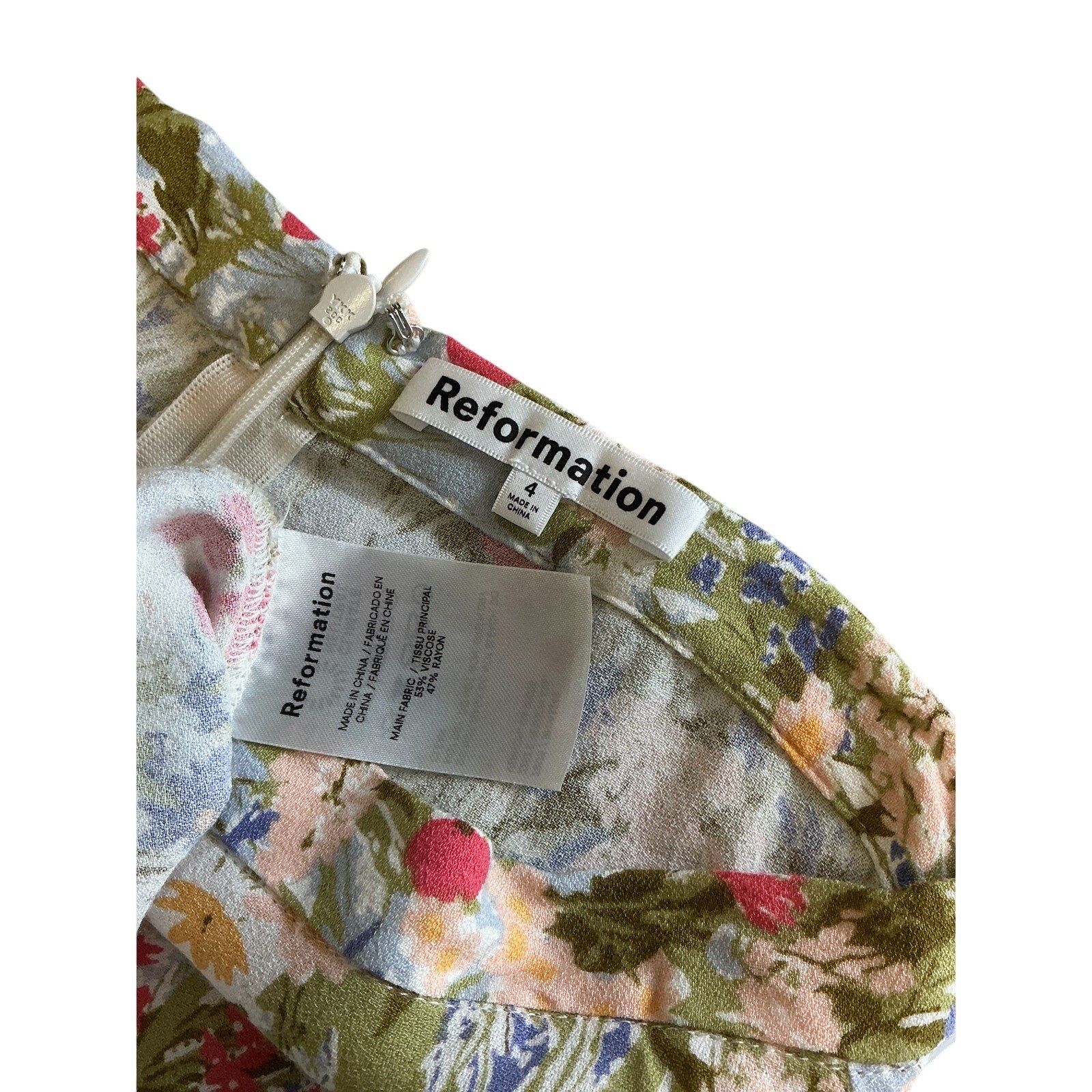 Reformation 'Bea' Green Skirt Size 4