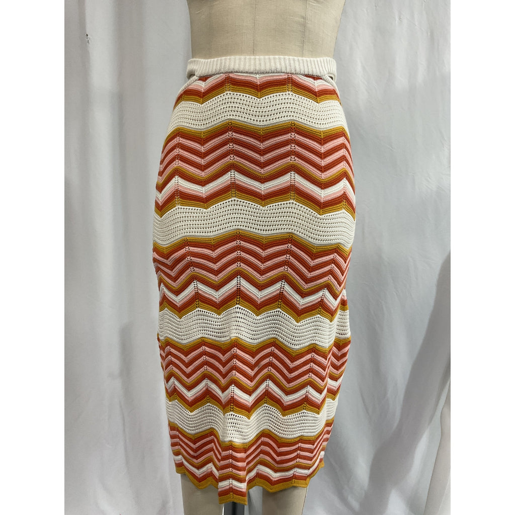 Mother 'The Cut-It-Out' Red Midi Skirt Size XS