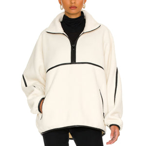 Lamarque Cozy Ivory Helsa Fleece Pullover Size S