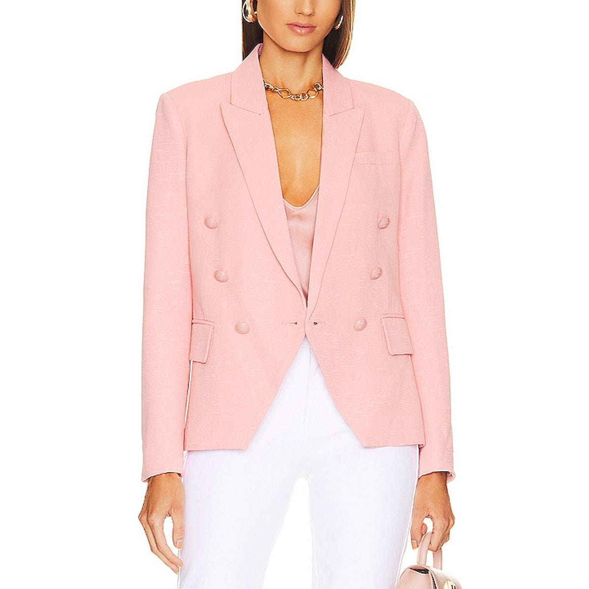 L'Agence 'Kenzie' Pink Double Breasted Blazer Size 2