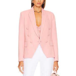 L'Agence 'Kenzie' Pink Double Breasted Blazer Size 2