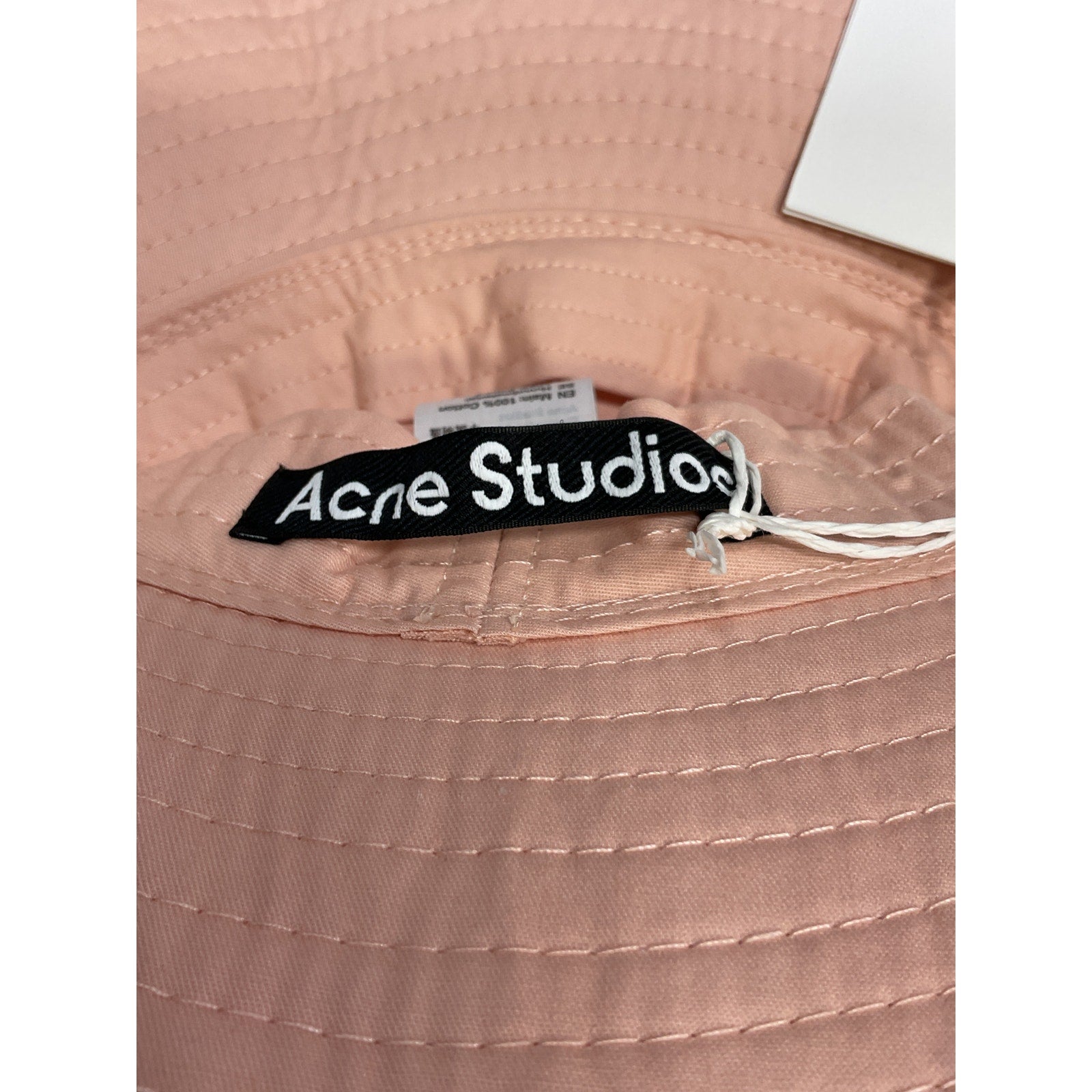Acne Studios 'Appliqu�d' Pink Cotton-Twill Bucket Hat Size 59 CM