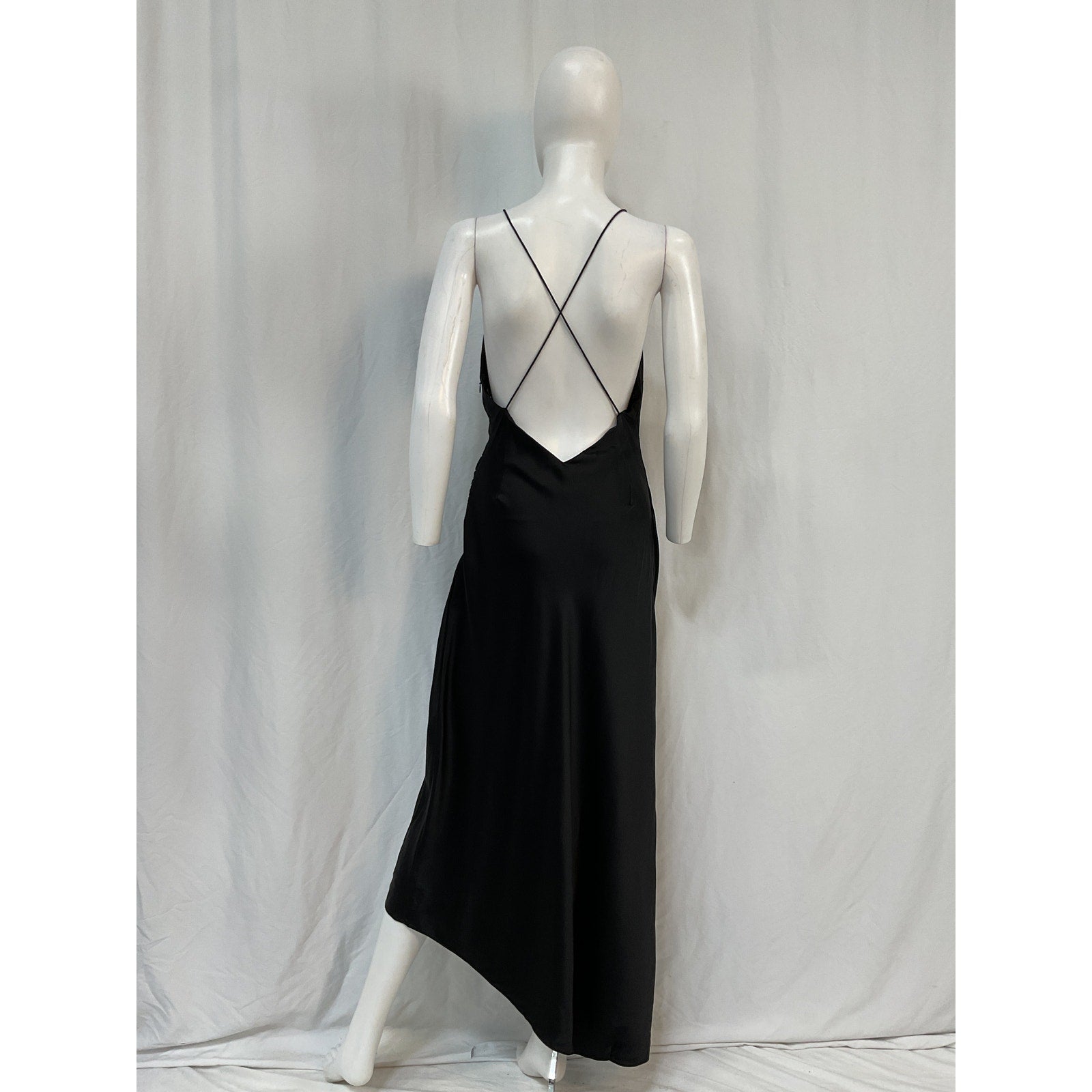 Ser.O.Ya 'Emma' Black Silk Dress Size L
