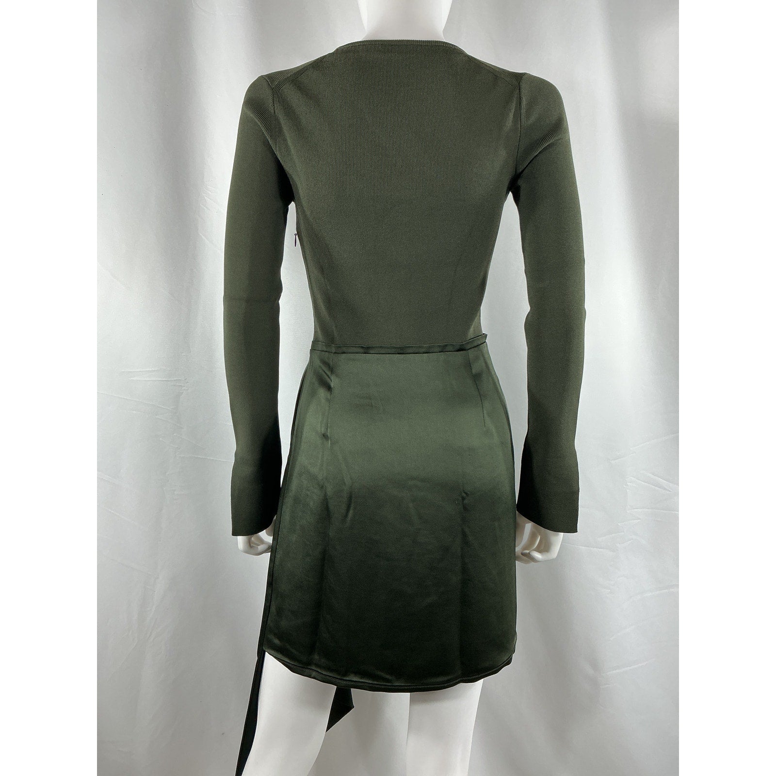 Simkhai 'Springer' Green Rayon Long Sleeve Wrapped Dress Size XS