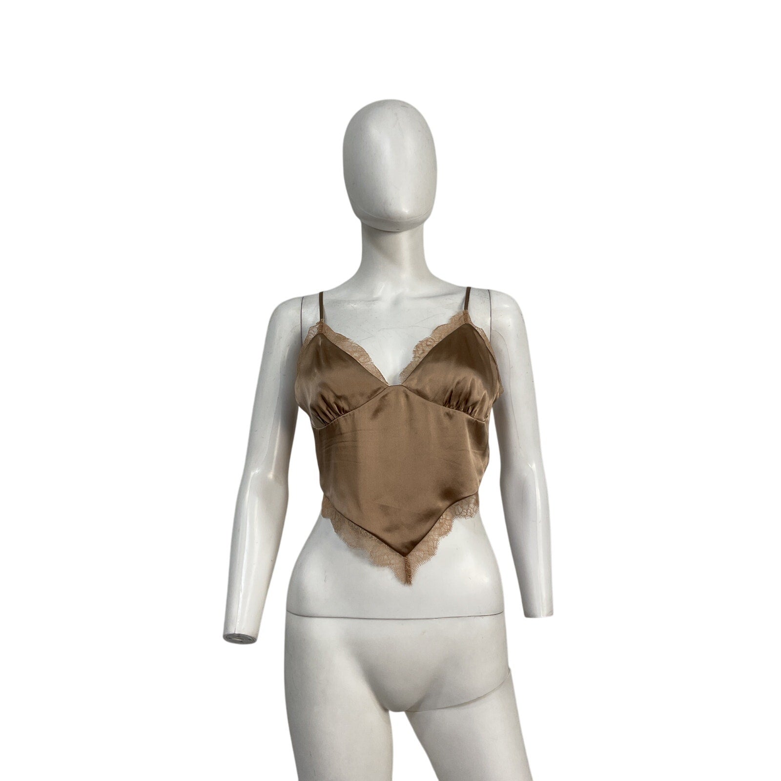 Cami Nyc 'Kia' Brown Silk Cami Top Size M