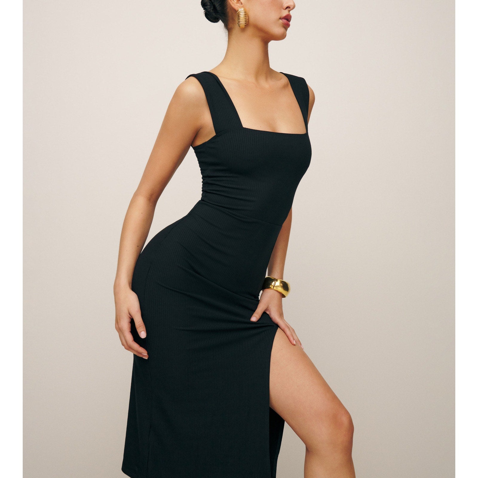 Reformation 'Cassi' Black Tencel Lyocell Knit Dress Size XS
