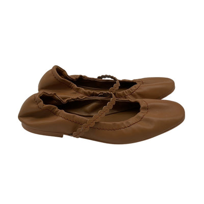 See By Chloé Scalloped Tan Kaddy Ballet Flat Size 38 EU / US 8