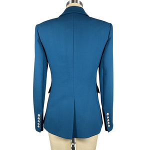 Veronica Beard Double Breasted Blue Miller Dickey Blazer Size 0 NWT