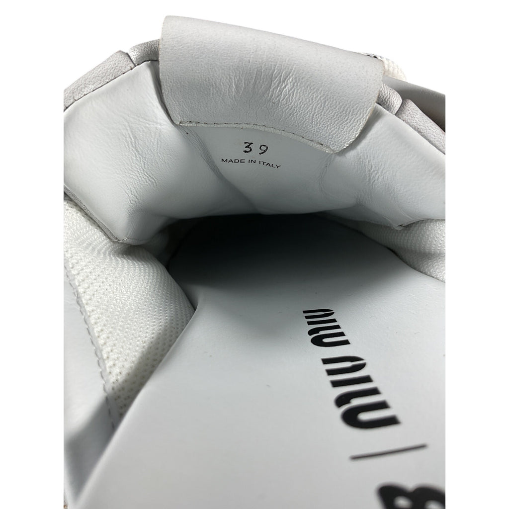 Miu Miu New Balance X Miu Miu White Leather 530 Sl Deco Mules Size 9