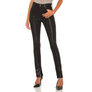 Simkhai Coated Black Rae High Rise Ankle Skinny Denim Jeans Size 25