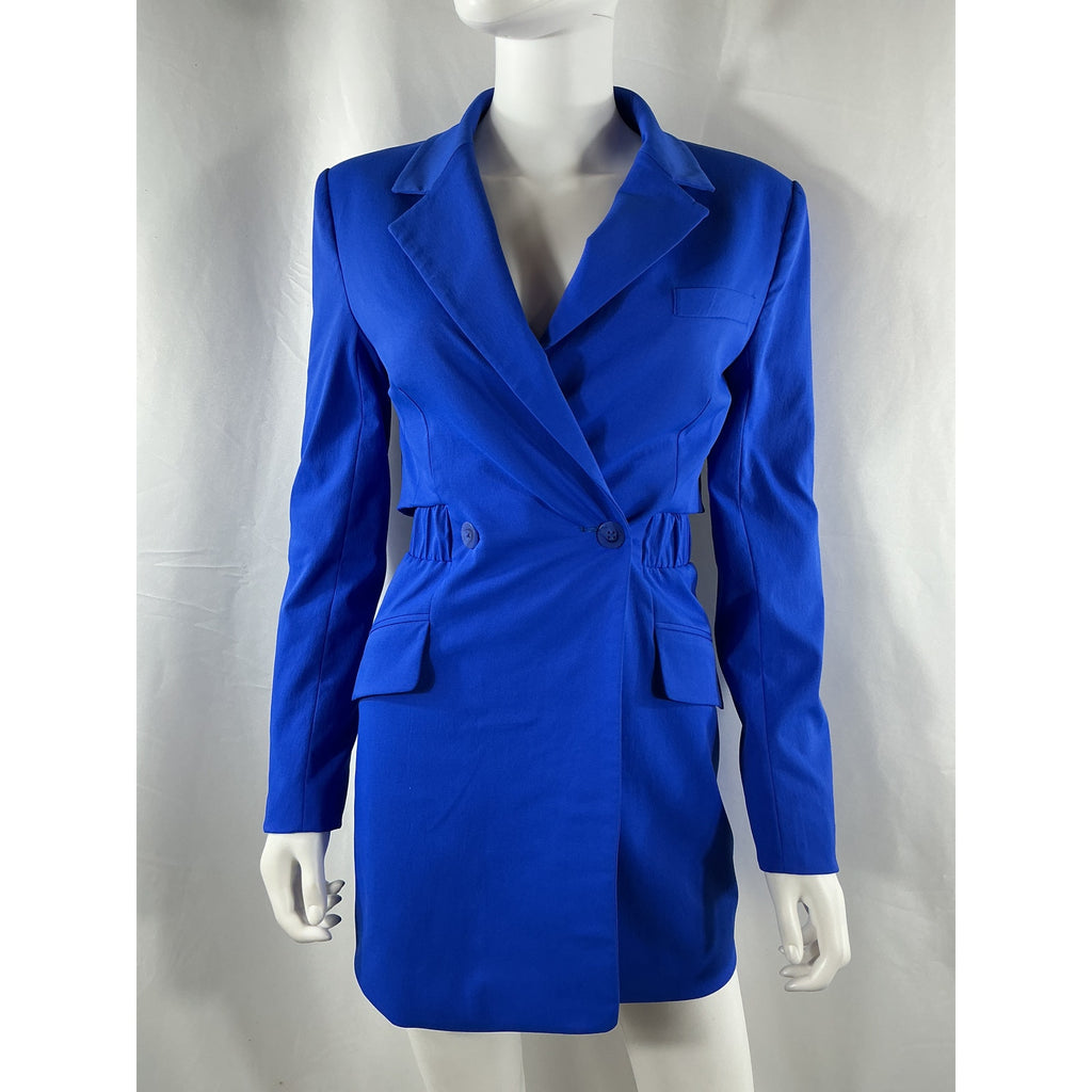 Simkhai 'Kylo' Blue Nylon Blazer Mini Dress Size 0