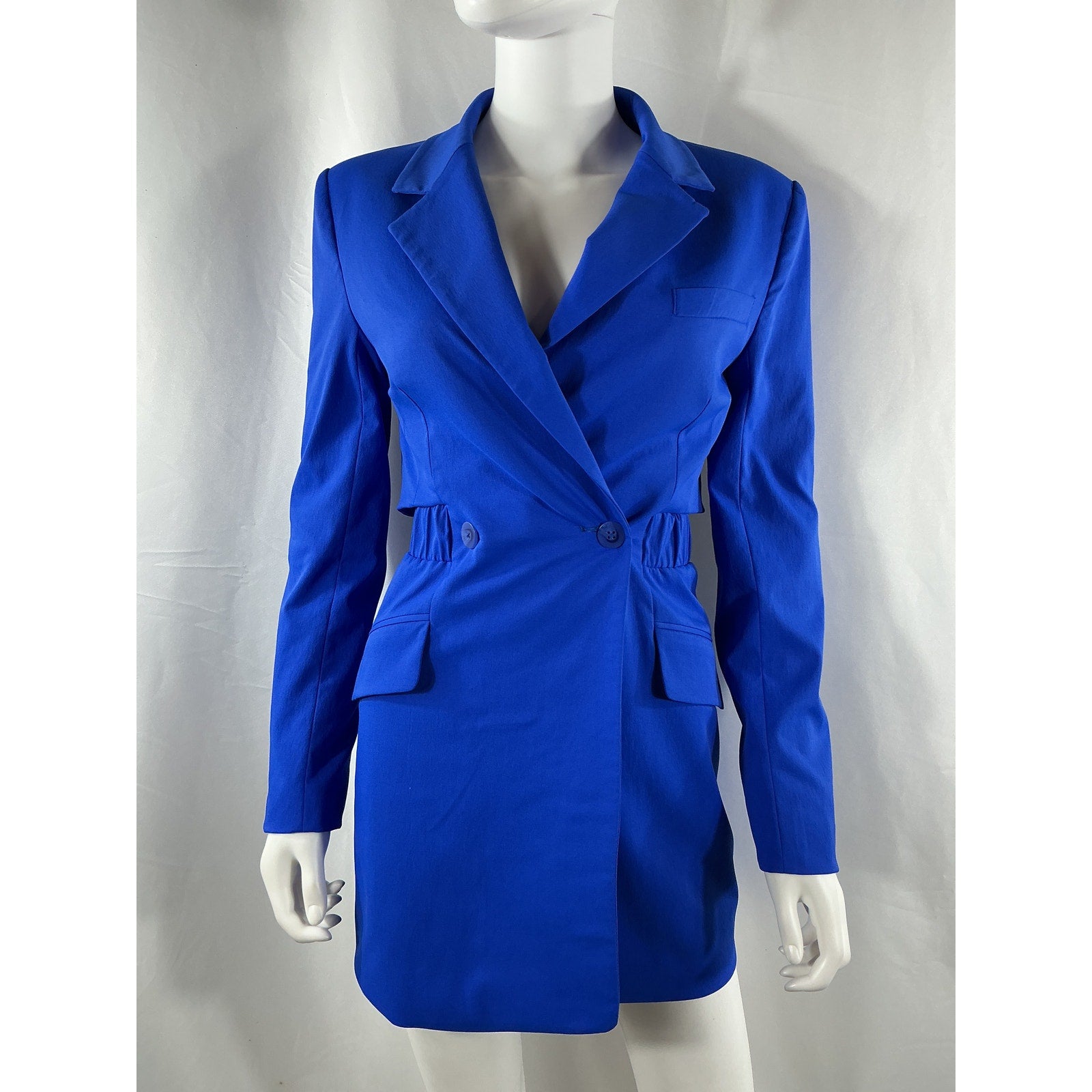 Simkhai 'Kylo' Blue Nylon Blazer Mini Dress Size 0