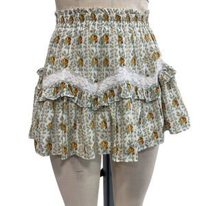 Loveshackfancy Ruffled Apricot Ice Piccolo Skirt Size P