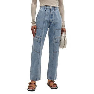 Agolde Relaxed Blue Cooper Cargo Denim Jeans Size 26