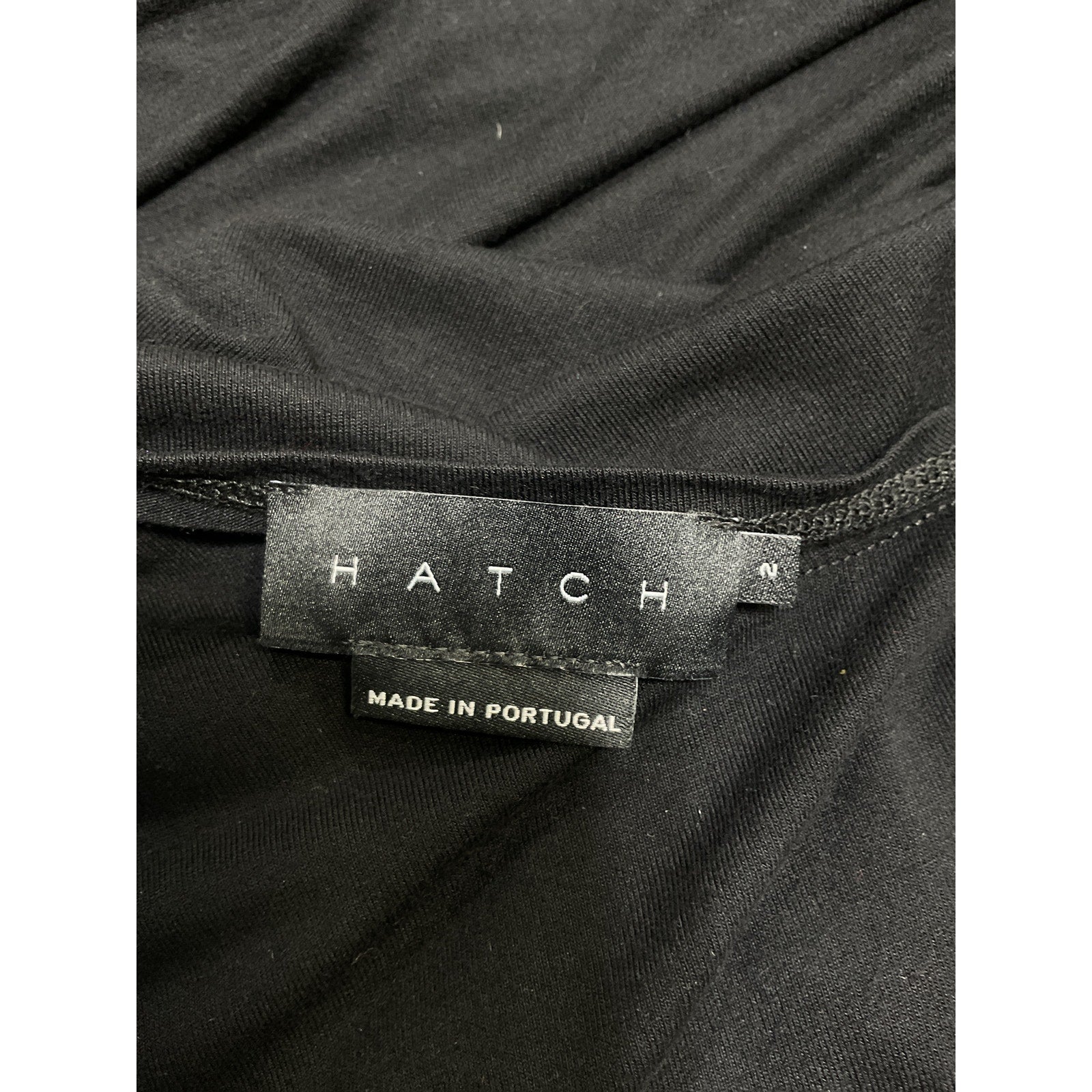 Hatch 'The Perfect' Black V Neck Top Size 2