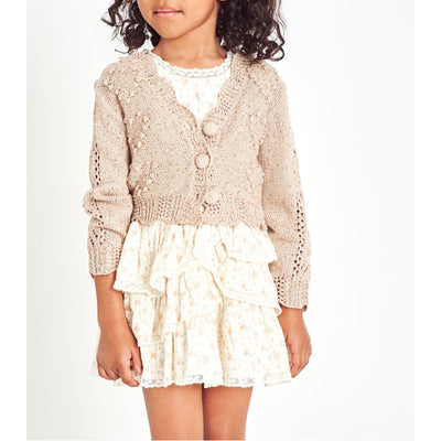 Loveshackfancy 'Lovella' Tan Cardigan Size 3/4