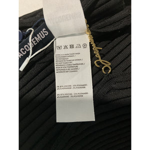 Jacquemus Ribbed Black La Maille Pralu Cardigan Size 34 EU / US 2 NWT