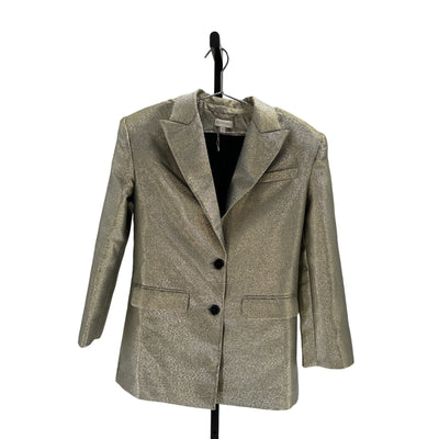 Ronny Kobo 'Morgan' Gold Polyester Blazer Size S