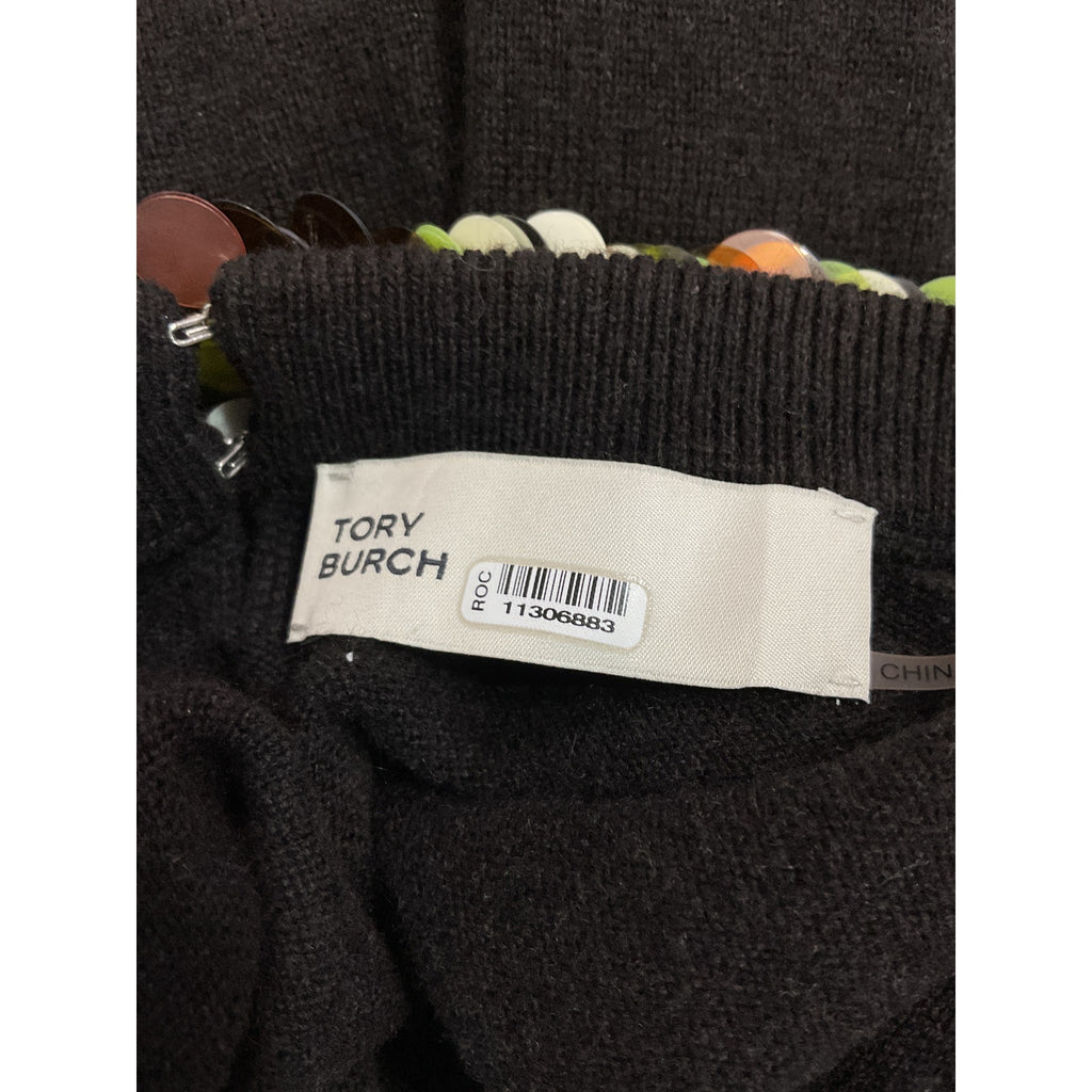 Tory Burch Wool And Sequin Black Sweater Size XS