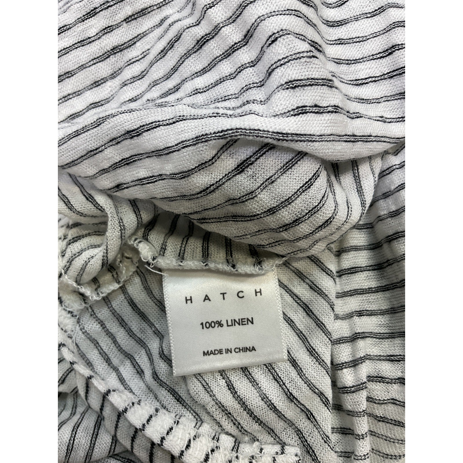 Hatch 'The Everyday' White Cotton Linen Tee Size 3