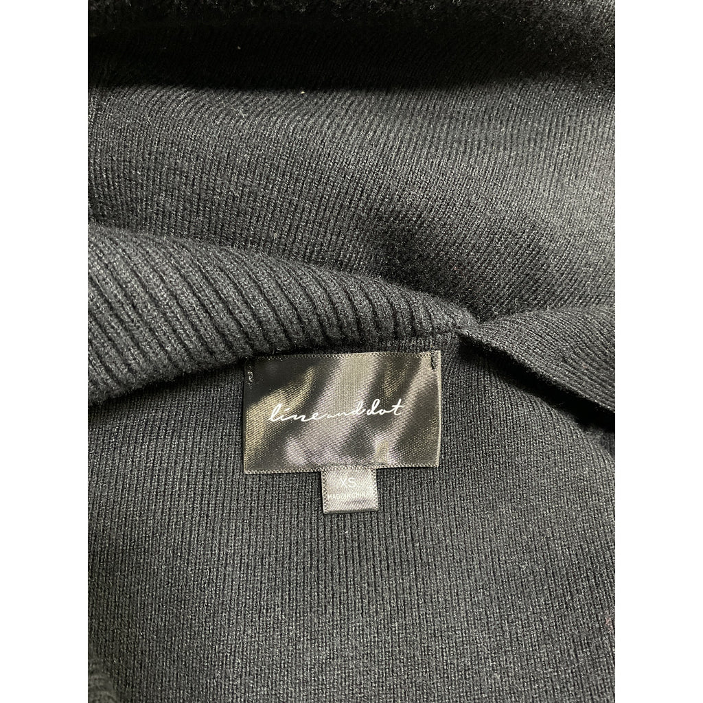 Line & Dot 'Sylvie' Black Rayon Midi Sweater Dress Size XS